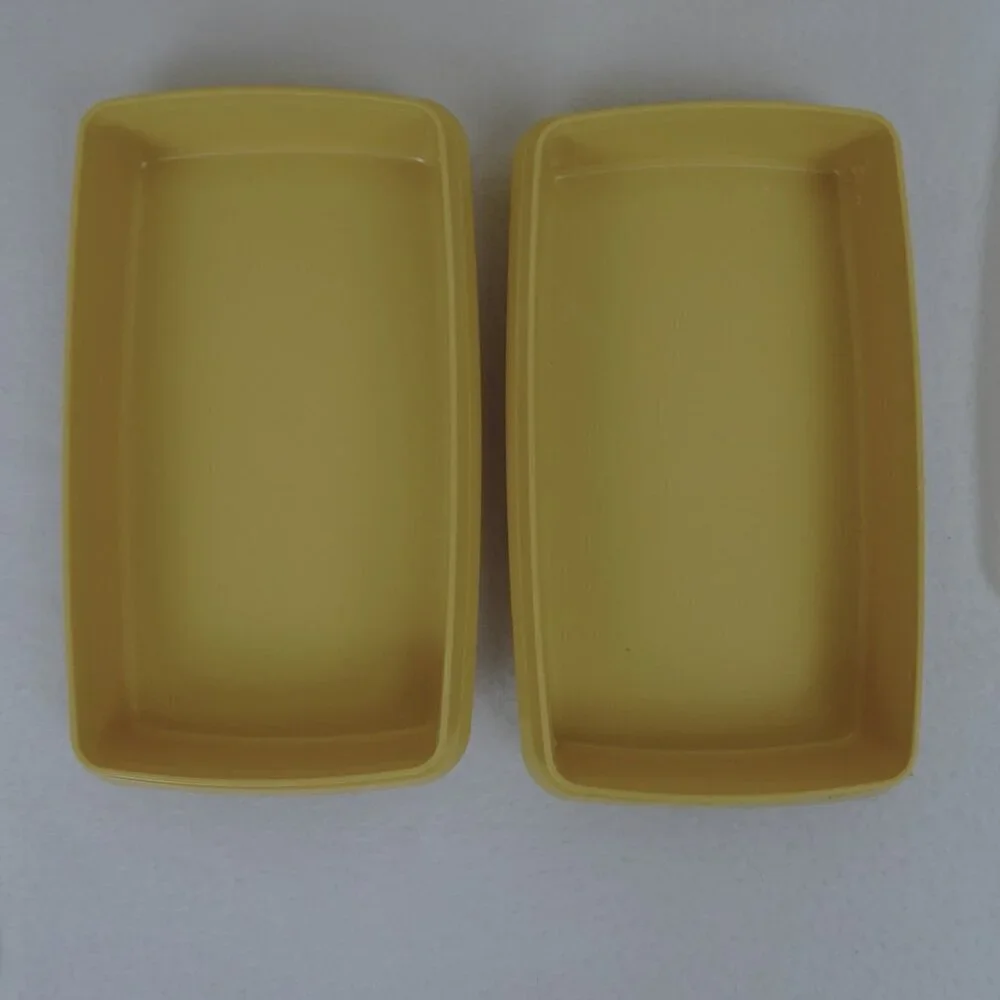 Vintage 1970's Tupperware Double Deli Server Tray #816-2 Harvest Gold